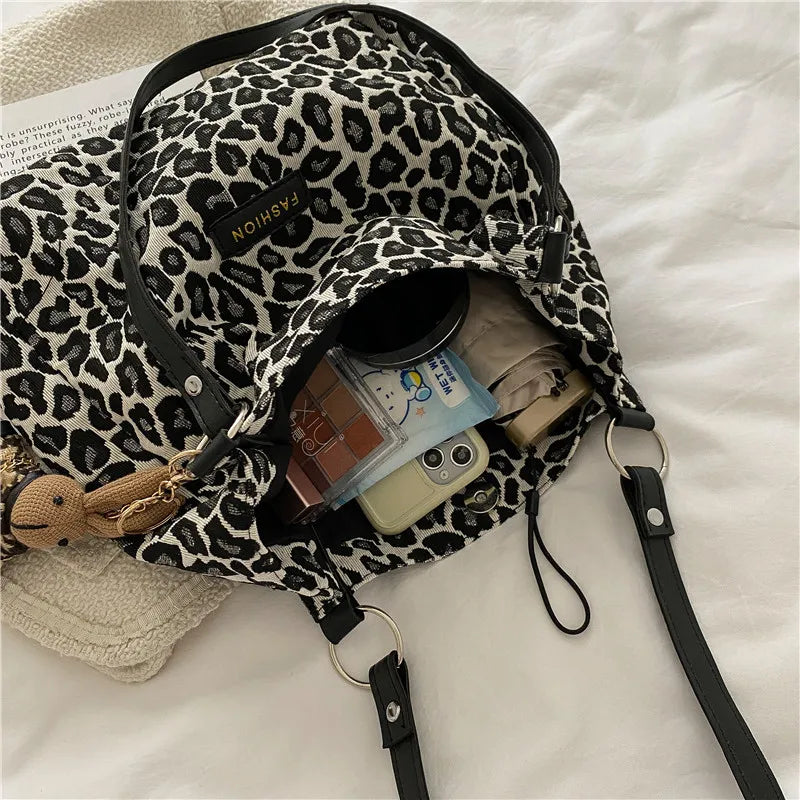 Leopard Shoulder Bag Women Handbags Small OL Style Bolso
