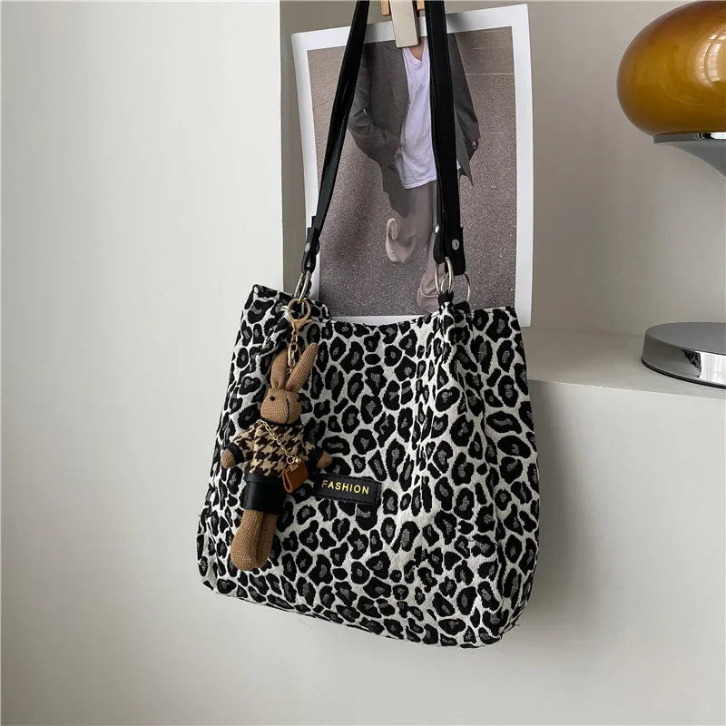 Leopard Shoulder Bag Women Handbags Small OL Style Bolso