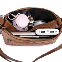 Women Soft Leather Shoulder Bag Classic Crossbody Handbag Purse
