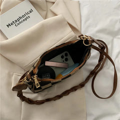 Plaid Shoulder Bag Women Hobos Commute Bag Handbags OL Style Crossbody Bags