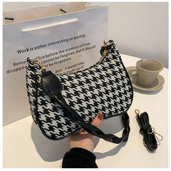 Plaid Shoulder Bag Women Hobos Commute Bag Handbags OL Style Crossbody Bags
