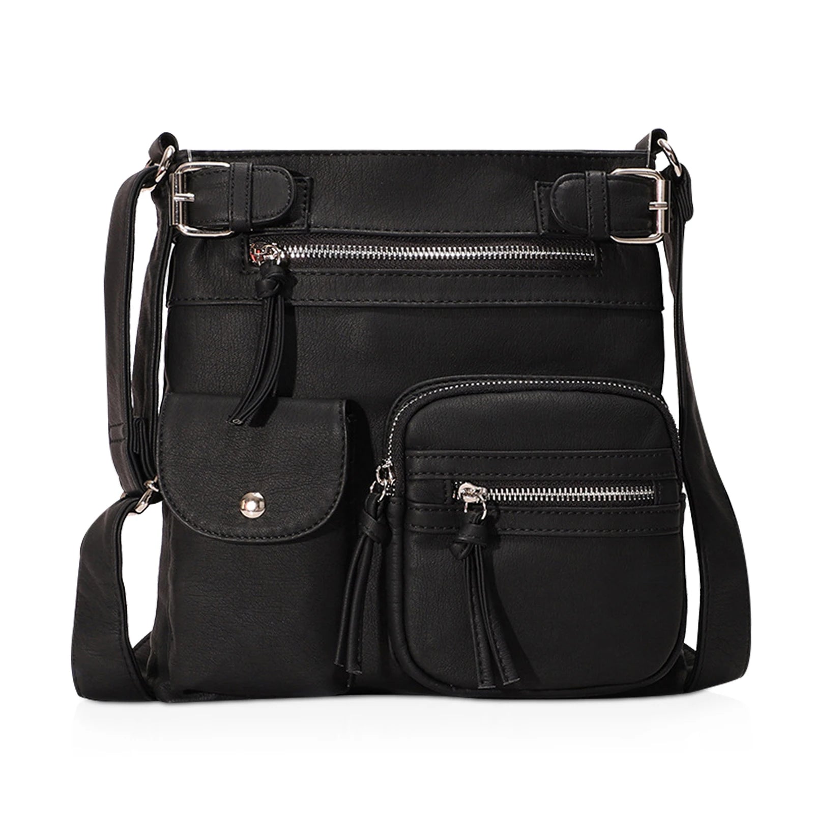 Women Pockets Handbag Ladies Crossbody Bag Casual Shoulder Bag Soft Leather Bags