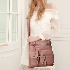 Women Pockets Handbag Ladies Crossbody Bag Casual Shoulder Bag Soft Leather Bags