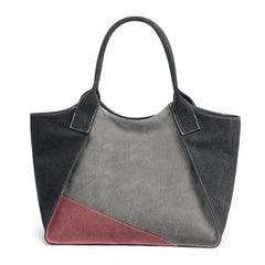 Women's Canvas Shoulder Top-Handle Bag Leisure Handbag