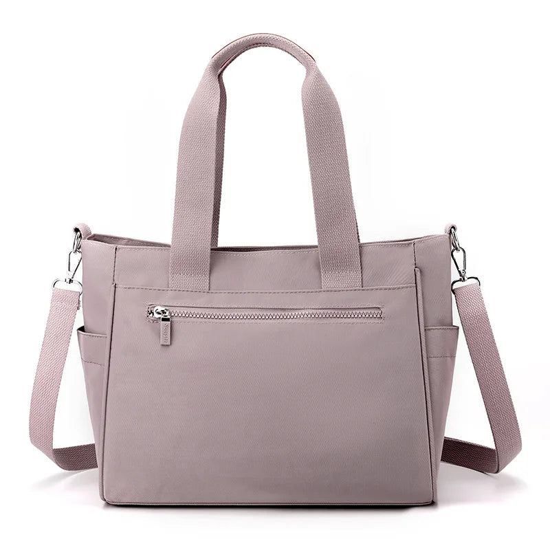 Women's Nylon Tote Bag Large Capacity Waterproof Travel Handbag