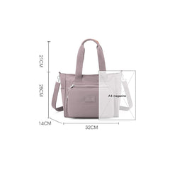 Women's Nylon Tote Bag Large Capacity Waterproof Travel Handbag