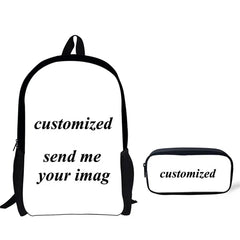 Girl Backpack Butterfly Schoolbags for Teenage Boys - 2pcs/set