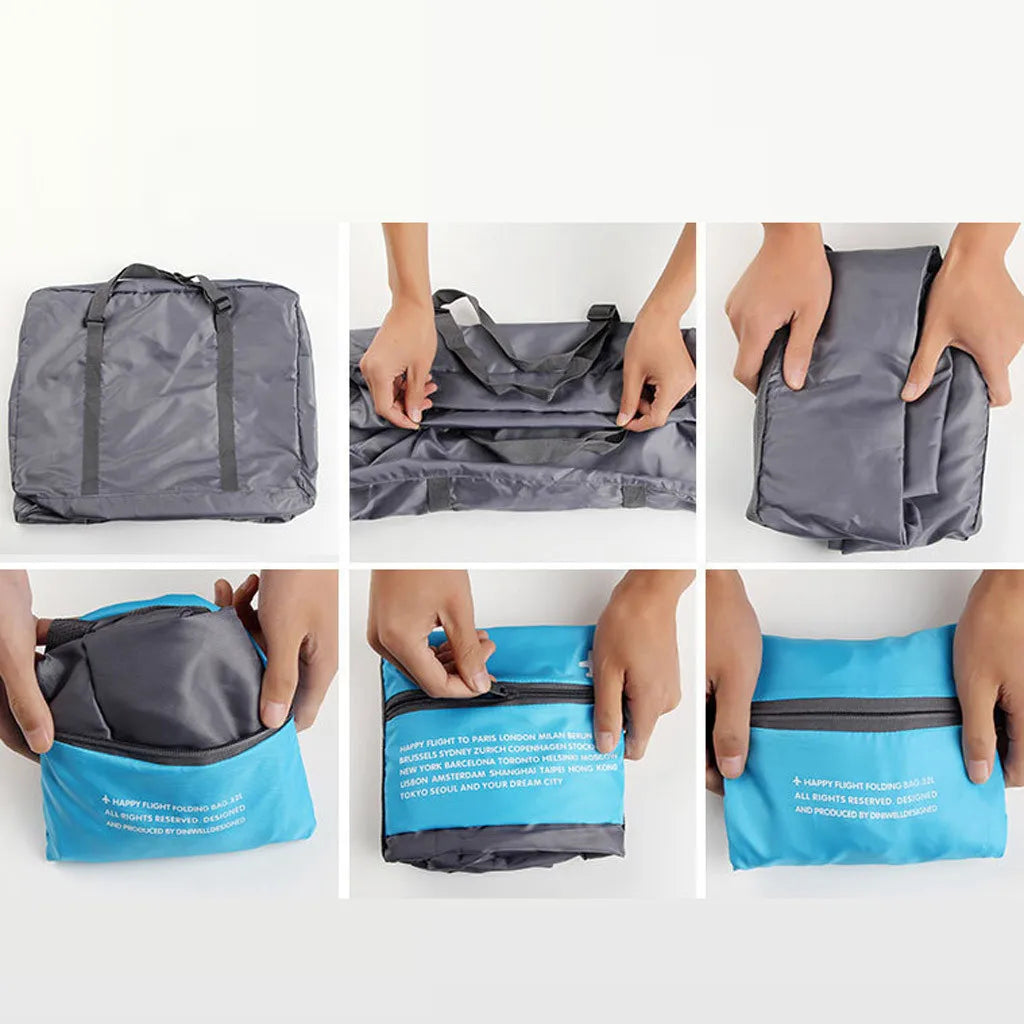 32L Large Capacity Travel Hand Luggage Bag Foldable Carry-on Duffle Bag
