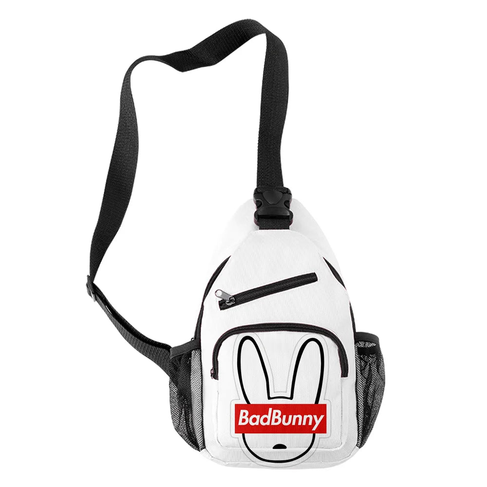 Bad Bunny Chest Bag Waterproof Outdoor Crossbody Streetwear Shoulder Bags