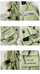 Canvas School Backpack for Teenage Girls Women Travel Student