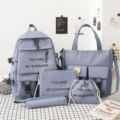 Canvas School Backpack for Teenage Girls Women Travel Student