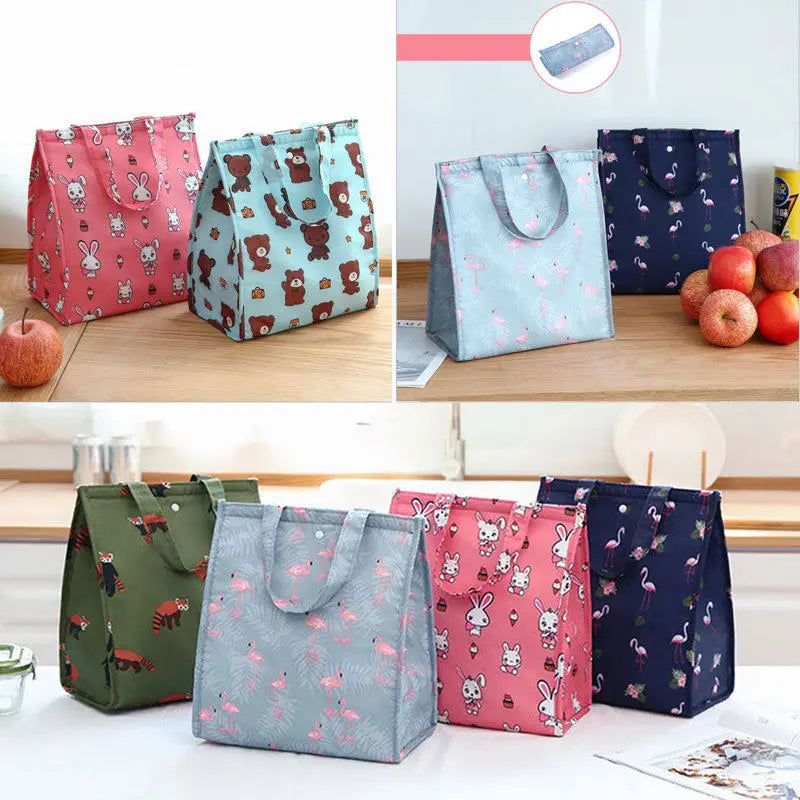 Portable Insulated Lunch Bag Box Picnic Tote Cooler Bags