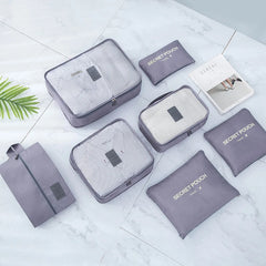 7PCS Travel Mesh Bags Organizer Clothes Cosmetics Makeup Home Shoes Underwear