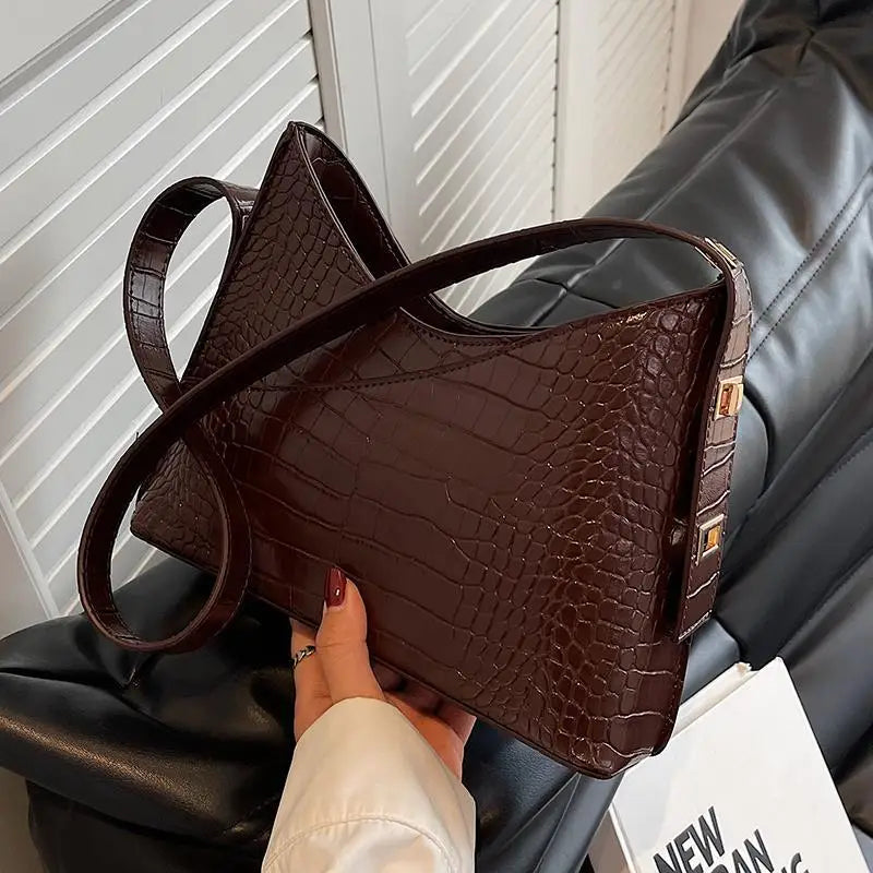 Vintage PU Leather Crossbody Bag Women Shoulder Bag