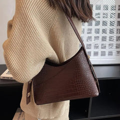 Vintage PU Leather Crossbody Bag Women Shoulder Bag