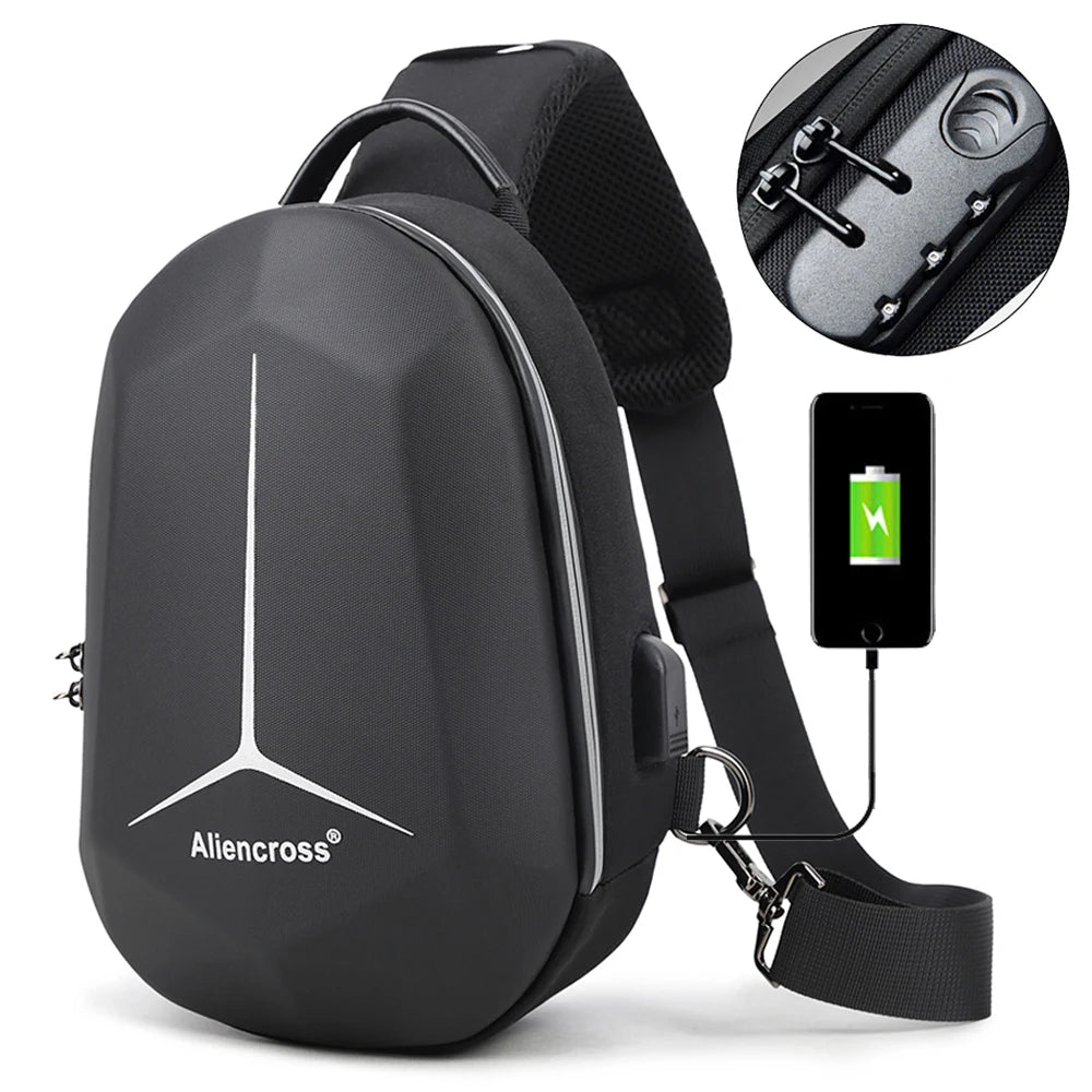 Anti-theft Crossbody Bag with USB Charging Travel Shoulder Bag