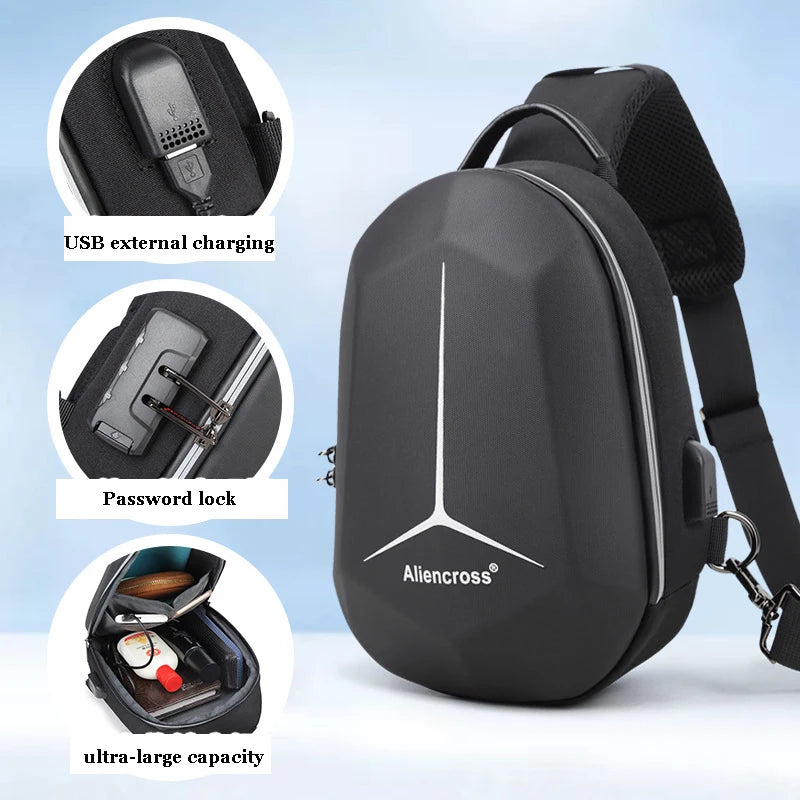 Anti-theft Crossbody Bag with USB Charging Travel Shoulder Bag