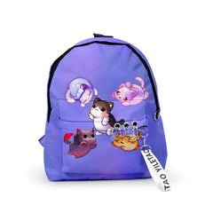 Aphmau Cat Backpack Oxford Girls School Travel Bag