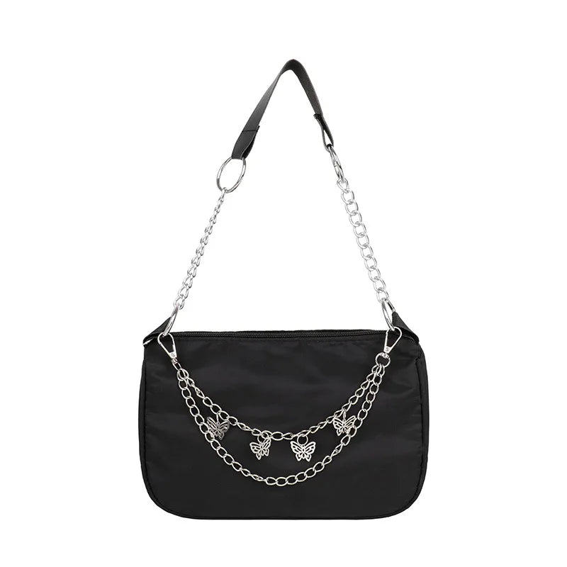 Armpit Bag Butterfly Chain Shoulder Bags Small Square Handbag
