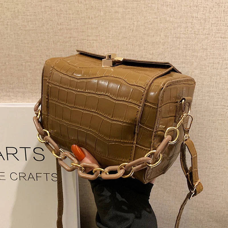 Arrival Box Shoulder Messenger Bag for Women Handbags Purse Female PU Leather Ba