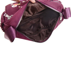 Waterproof Oxford Shoulder Bag for Women Embroidered Handbag