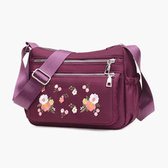 Waterproof Oxford Shoulder Bag for Women Embroidered Handbag