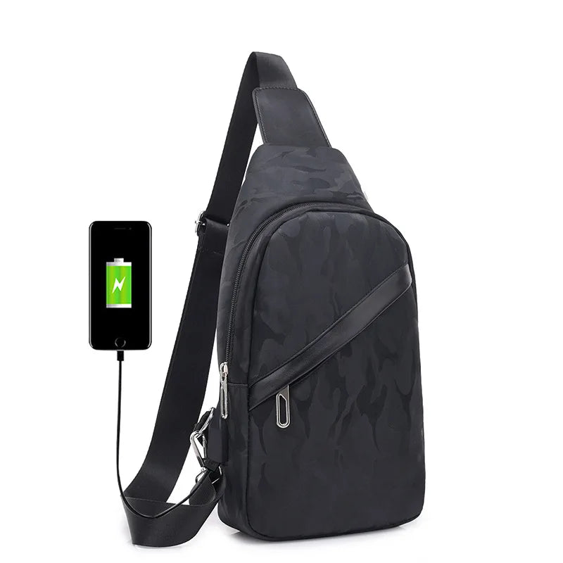 Men Anti-theft Chest Pack Water Repellent Shoulder Bag