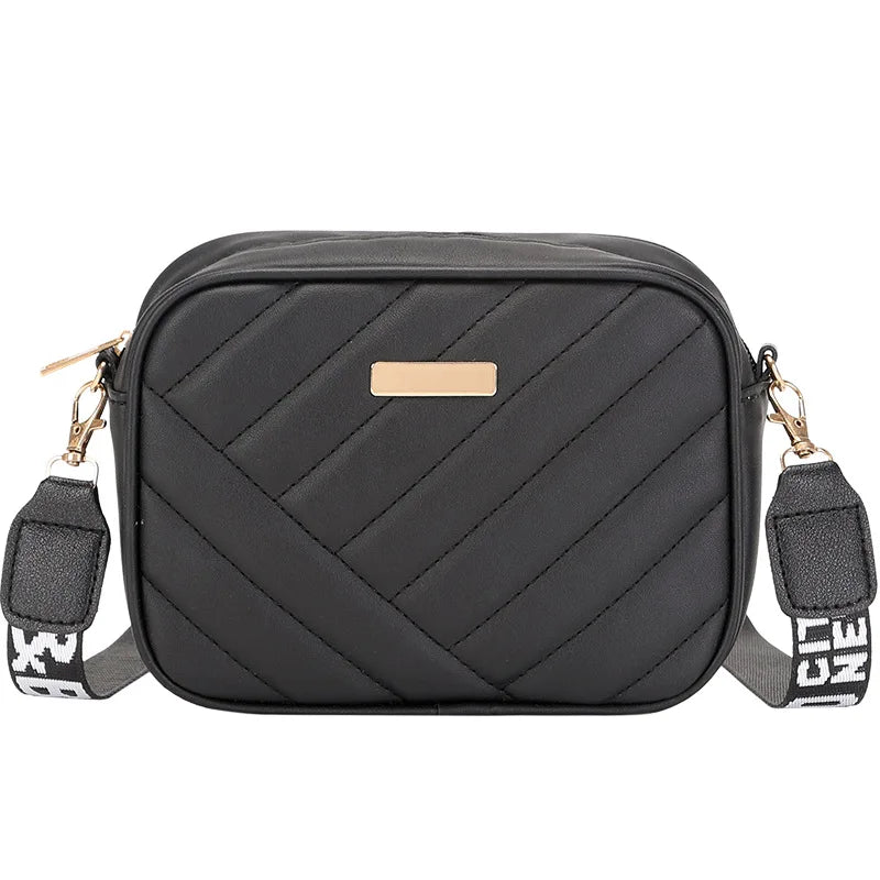 Small Crossbody PU Leather Bag Zipper Handbag for Women