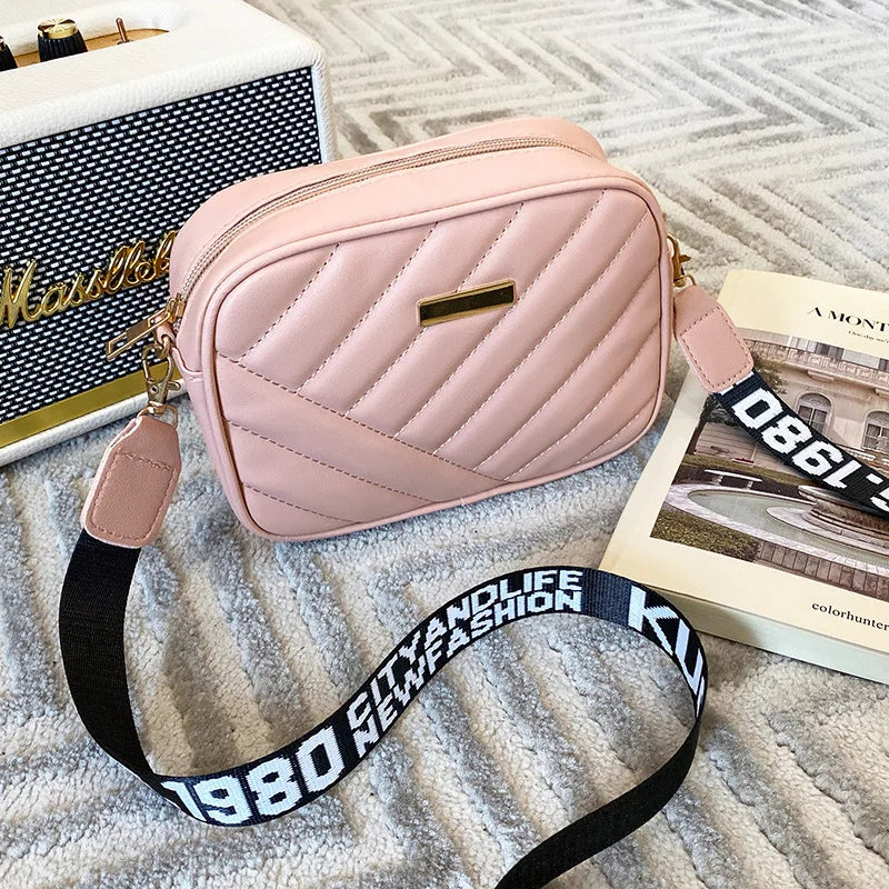 Small Crossbody PU Leather Bag Zipper Handbag for Women