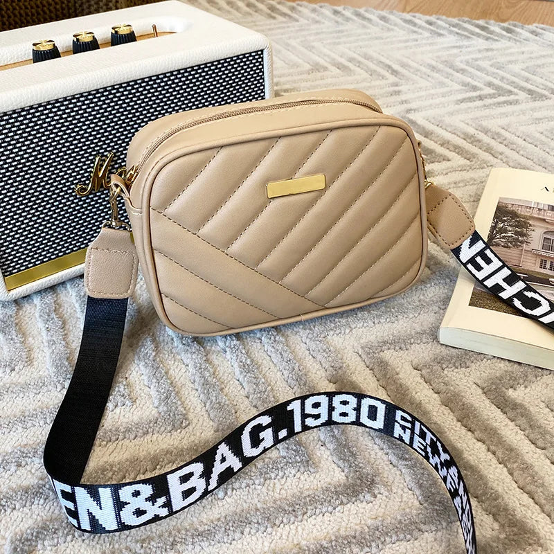 Small Crossbody PU Leather Bag Zipper Handbag for Women