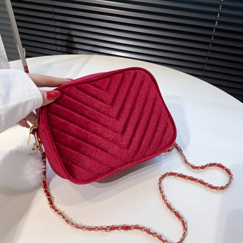 Arrival Flap Shoulder Bag Vintage Crossbody Handbag Velvet Purse