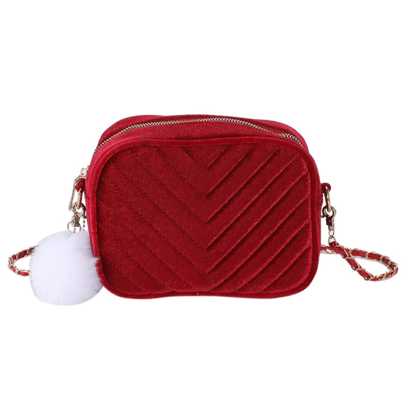 Arrival Flap Shoulder Bag Vintage Crossbody Handbag Velvet Purse