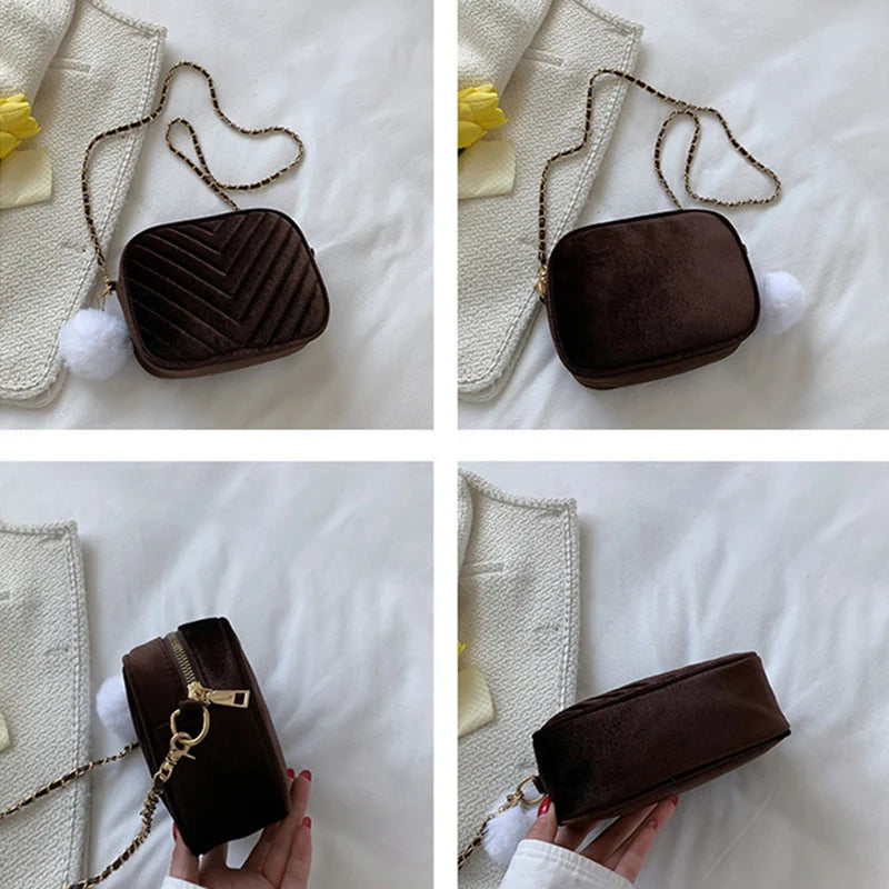 Arrival Flap Shoulder Bag Vintage Crossbody Handbag Velvet Purse