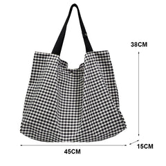 Arrival Lattice Travel Nylon Shoulder Bag For Women Large Capacity Tote