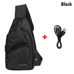 Arrival Men's Shoulder Bag USB Charging Crossbody Anti Theft Chest Bag