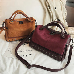 Nubuck PU Leather Handbags for Women Casual Shoulder Bag Tote Crossbody Bag