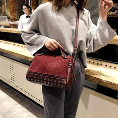 Nubuck PU Leather Handbags for Women Casual Shoulder Bag Tote Crossbody Bag