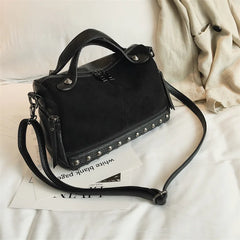 Nubuck PU Leather Handbags for Women Casual Shoulder Bag Tote Crossbody Bag