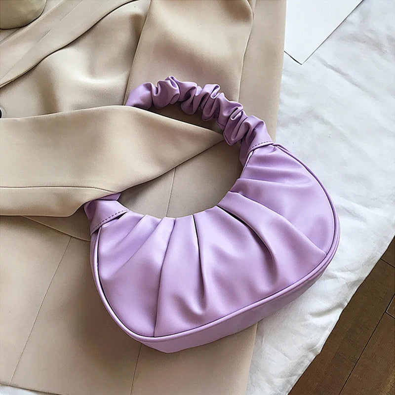 Cloud Handbag Small Armpit Bag Purse Dumpling Hobos Handbag Female