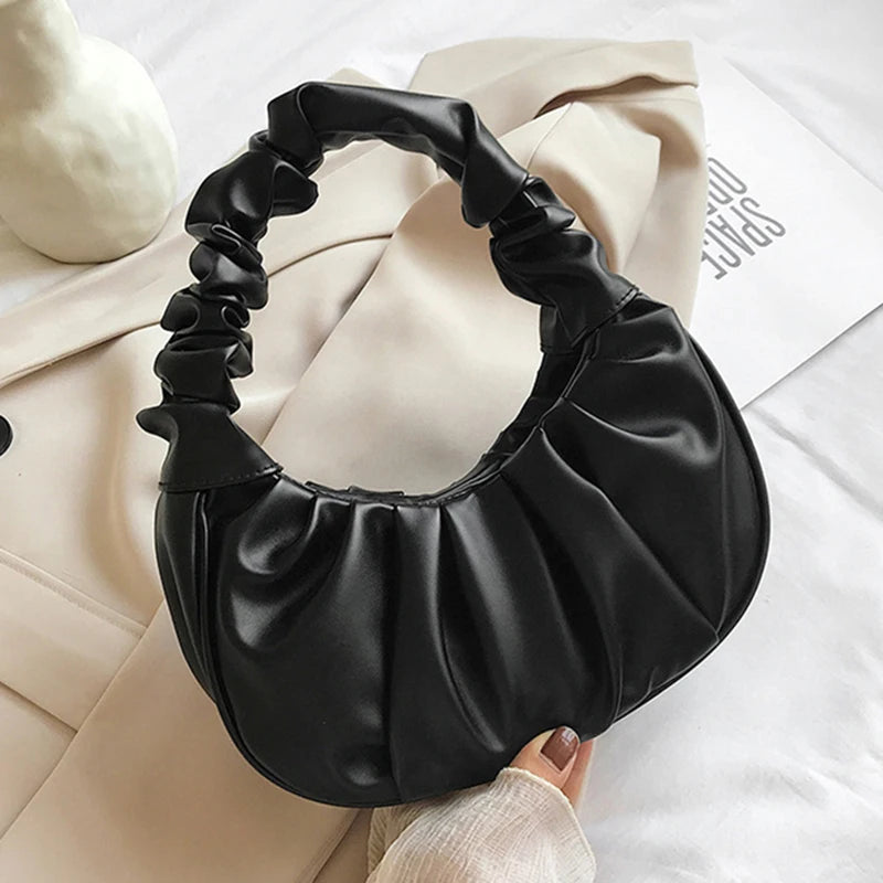 Cloud Handbag Small Armpit Bag Purse Dumpling Hobos Handbag Female