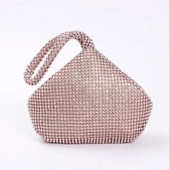 Women Evening Bags Diamond Rhinestones Clutches Silver Crystal Wedding Party