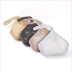 Women Evening Bags Diamond Rhinestones Clutches Silver Crystal Wedding Party