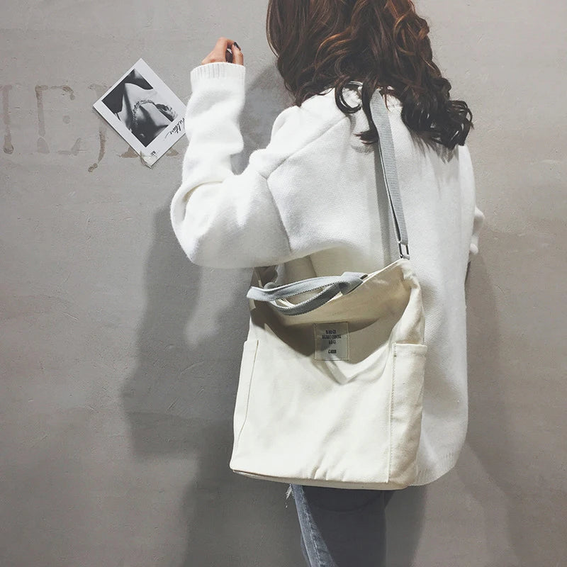 Arrival Women Canvas Handbag Totes Casual Big Size Shoulder Bag Crossbody Ladies
