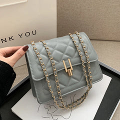 Arrival Women Chain Messenger Handbag Solid Flap Crossbody Bag