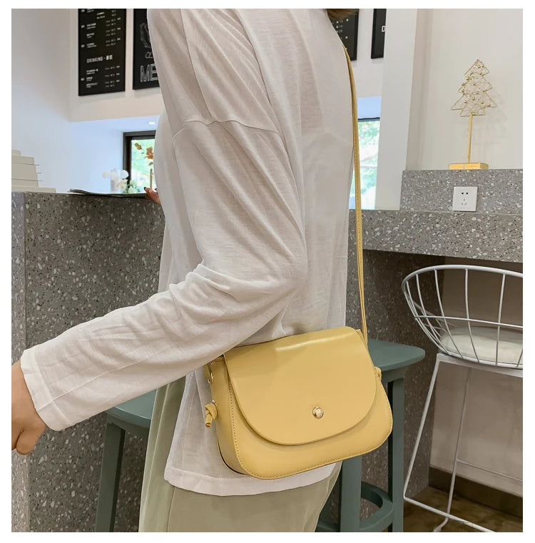 Arrival Women Shoulder Bag Candy PU Leather Ladies Small Square Crossbody Bags F