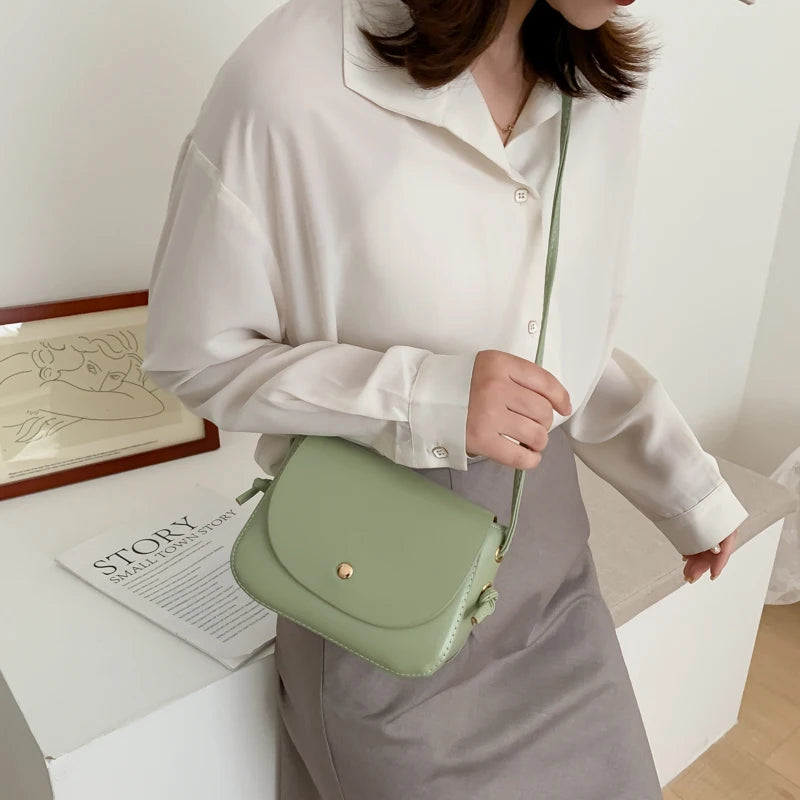 Arrival Women Shoulder Bag Candy PU Leather Ladies Small Square Crossbody Bags