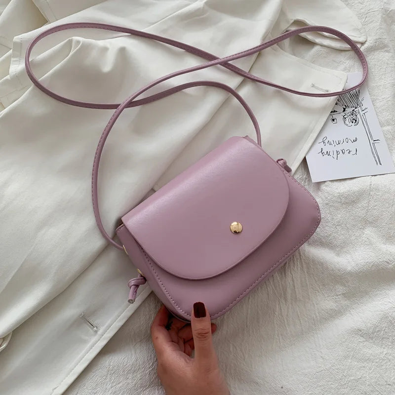 Arrival Women Shoulder Bag Candy PU Leather Ladies Small Square Crossbody Bags F