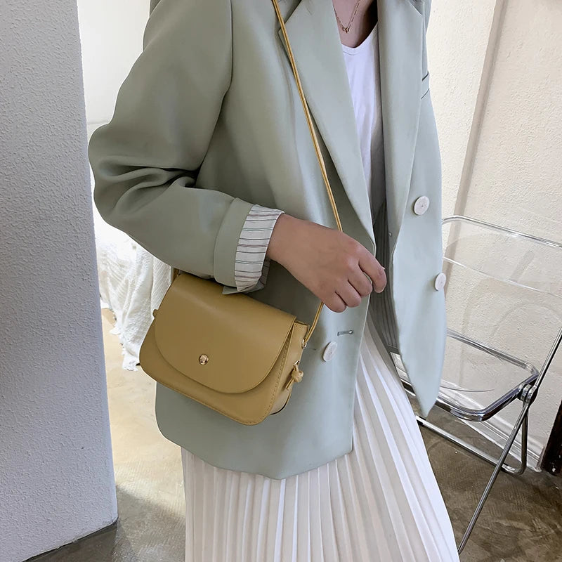 Arrival Women Shoulder Bag Candy PU Leather Ladies Small Square Crossbody Bags