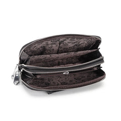 Leather Women Clutch Wallet Large Capacity Zipper Purse Long Style