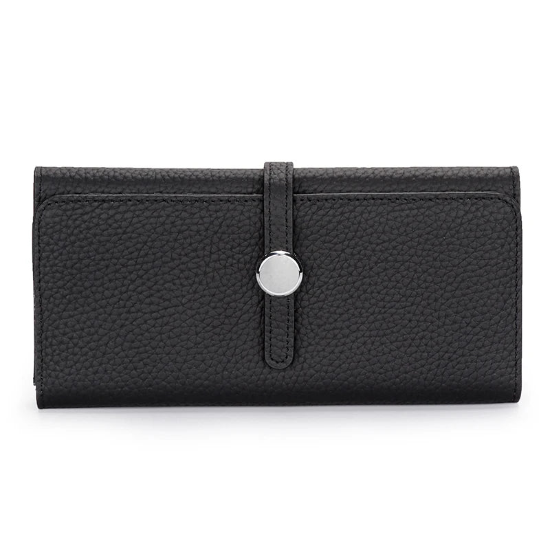 Soft Leather Clutch with Phone Pocket Long Wallet for Women